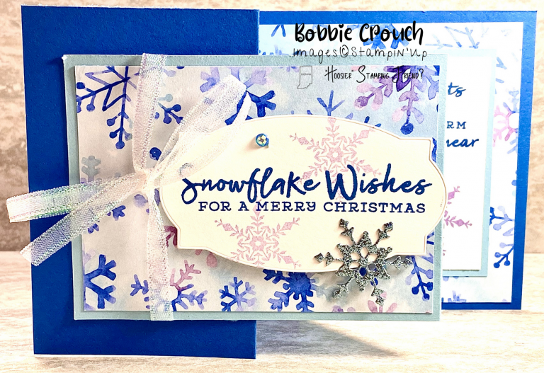 Snowflake Wishes Fund Fold Card